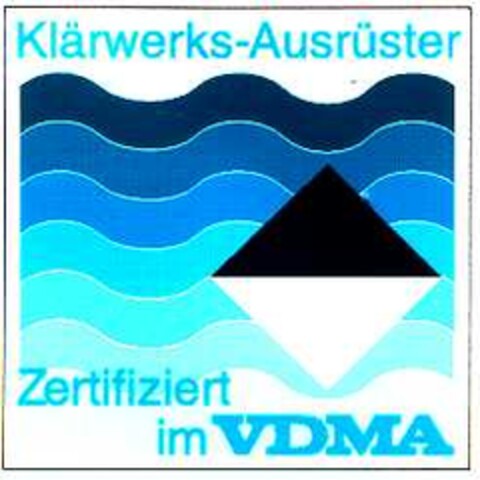 Klärwerks-Ausrüster Zertifiziert im VDMA Logo (DPMA, 26.07.1994)