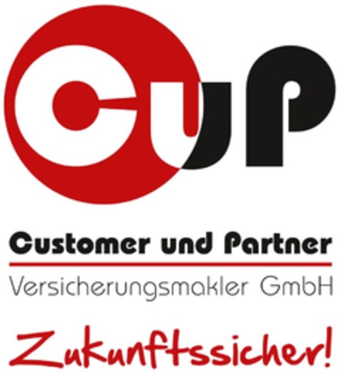 CuP Customer und Partner Versicherungsmakler GmbH Zukunftssicher! Logo (DPMA, 05.01.2015)