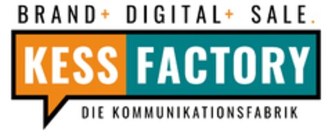 BRAND + DIGITAL + SALE. KESS FACTORY DIE KOMMUNIKATIONSFABRIK Logo (DPMA, 24.01.2023)