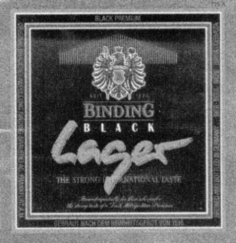 BINDING BLACK Lager Logo (DPMA, 22.03.1997)