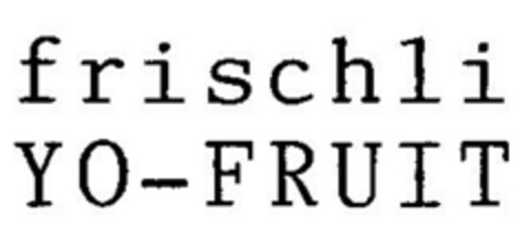 frischli YO-FRUIT Logo (DPMA, 11.04.1998)