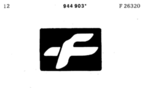 F Logo (DPMA, 18.12.1975)