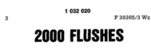 2000 FLUSHES Logo (DPMA, 02/10/1981)
