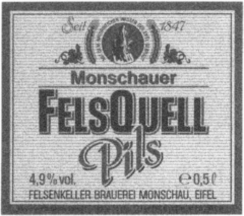 MONSCHAUER FELSQUELL PILS Logo (DPMA, 01.12.1990)