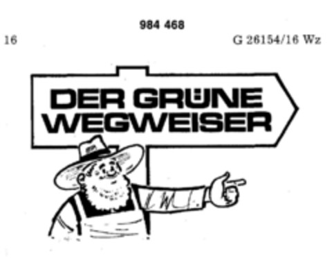 DER GRÜNE WEGWEISER Logo (DPMA, 15.07.1978)