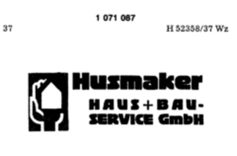 Husmaker H A U S + B A U-SERVICE GmbH Logo (DPMA, 02/17/1984)