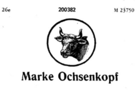 Marke Ochsenkopf Logo (DPMA, 18.08.1914)