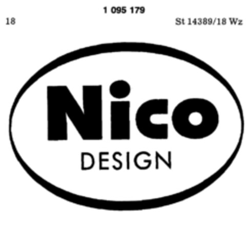 Nico DESIGN Logo (DPMA, 16.08.1985)