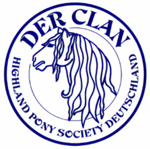 DER CLAN HIGHLAND PONY SOCIETY DEUTSCHLAND Logo (DPMA, 12.11.2001)