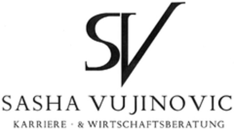 SV SASHA VUJINOVIC KARRIERE- & WIRTSCHAFTSBERATUNG Logo (DPMA, 10/30/2012)