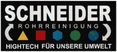 SCHNEIDER ROHRREINIGUNG HIGHTECH FÜR UNSERE UMWELT Logo (DPMA, 03.09.2016)