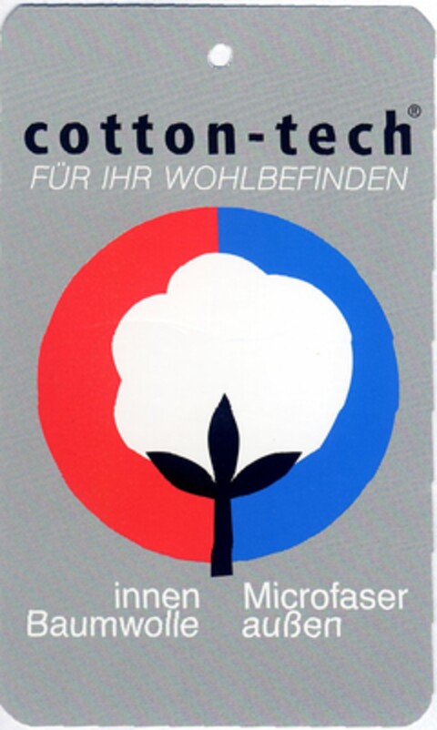 cotton-tech FÜR IHR WOHLBEFINDEN Logo (DPMA, 21.12.2005)