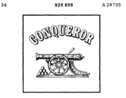 CONQUEROR Logo (DPMA, 03/28/1973)