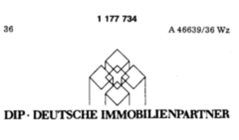 DIP   DEUTSCHE IMMOBILIENPARTNER Logo (DPMA, 05.07.1989)
