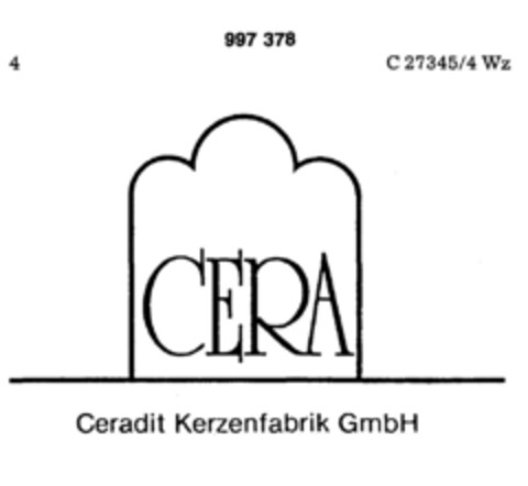 CERA Logo (DPMA, 03.08.1978)