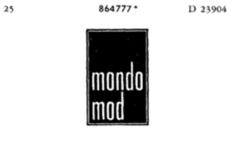 mondo mod Logo (DPMA, 23.10.1969)