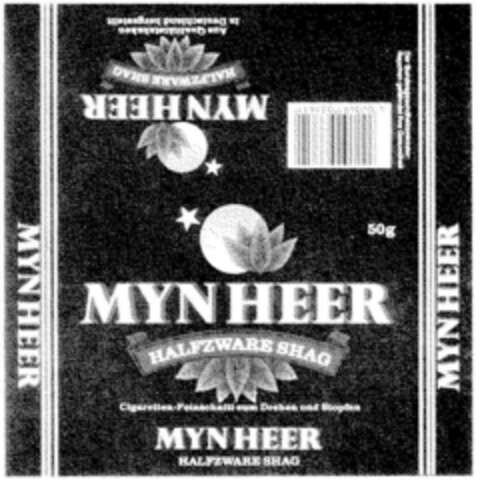 MYNHEER HALFZWARE SHAG Logo (DPMA, 23.10.1985)