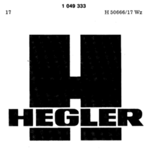 H HEGLER Logo (DPMA, 18.11.1982)