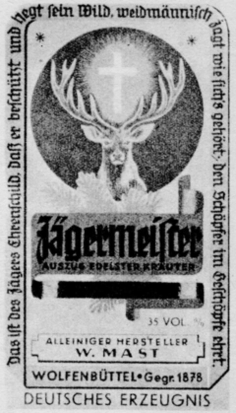 Jägermeister Logo (DPMA, 27.05.1935)