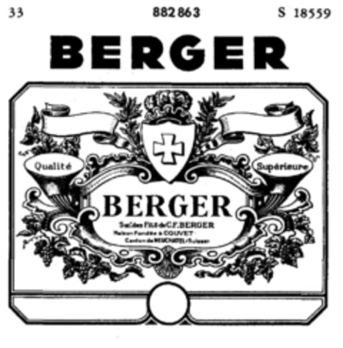 BERGER Logo (DPMA, 25.03.1966)