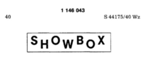SHOWBOX Logo (DPMA, 13.12.1986)