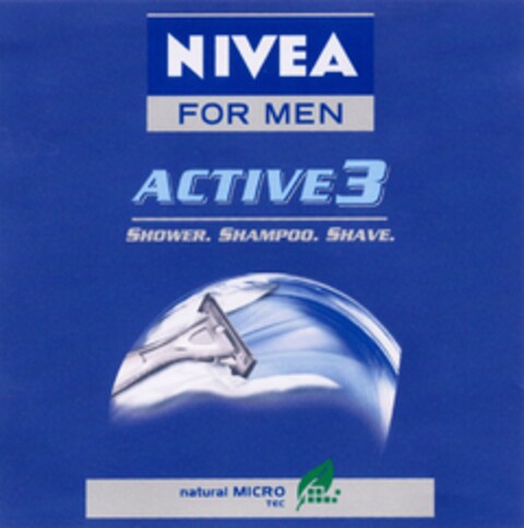 NIVEA FOR MEN ACTIVE 3 Logo (DPMA, 26.06.2008)