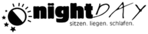 night DAY sitzen. liegen. schlafen. Logo (DPMA, 02/27/2013)