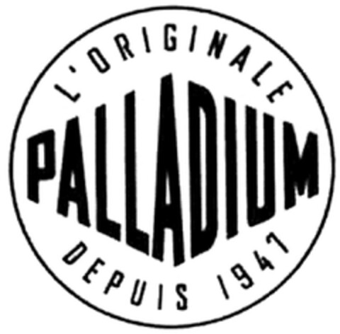 L'ORIGINALE PALLADIUM DEPUIS 1947 Logo (DPMA, 04.09.2015)