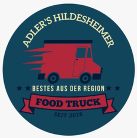 ADLER'S HILDESHEIMER BESTES AUS DER REGION FOOD TRUCK SEIT 2018 Logo (DPMA, 06/16/2020)