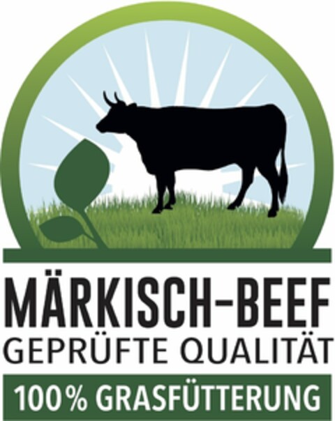 MÄRKISCH-BEEF GEPRÜFTE QUALITÄT 100% GRASFÜTTERUNG Logo (DPMA, 08/03/2020)