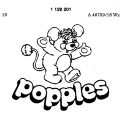 popples Logo (DPMA, 14.12.1985)