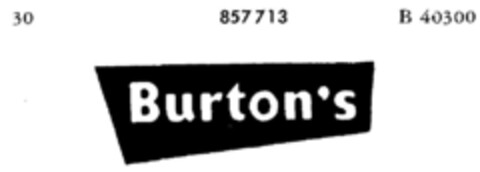 Burton`s Logo (DPMA, 16.05.1968)