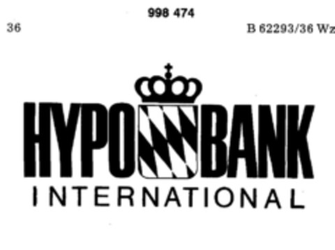 HYPO BANK INTERNATIONAL Logo (DPMA, 03/13/1979)