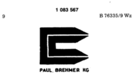 PAUL BREHMER KG Logo (DPMA, 16.02.1985)