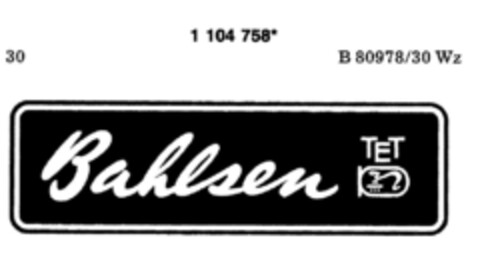 Bahlsen TET Logo (DPMA, 02/04/1987)