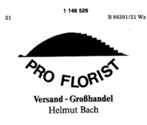PRO FLORIST Versand-Großhandel Helmut Bach Logo (DPMA, 12/24/1988)