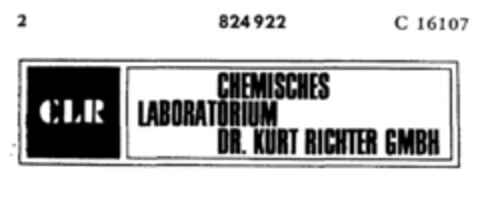 CHEMISCHES LABORATORIUM DR. KURT RICHTER GMBH CLR Logo (DPMA, 24.05.1965)