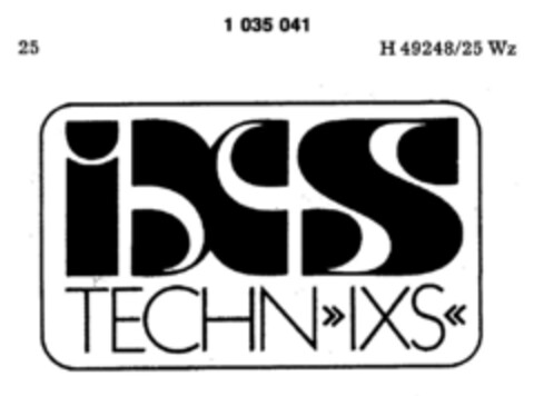 iXS TECHN>IXS< Logo (DPMA, 24.10.1981)