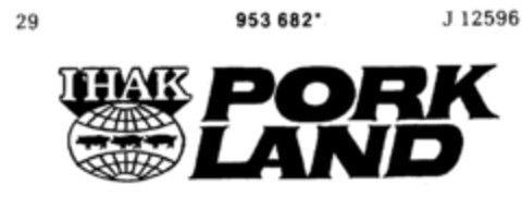 IHAK PORK LAND Logo (DPMA, 24.04.1976)