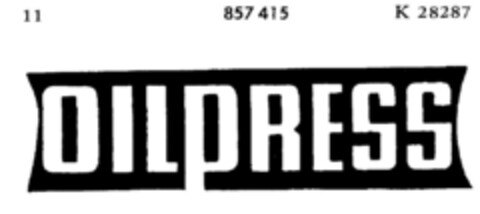 OILPRESS Logo (DPMA, 16.02.1968)