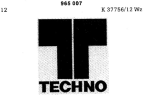 TECHNO Logo (DPMA, 31.07.1976)