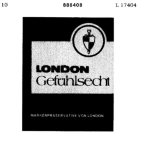 LONDON Gefühlsecht Logo (DPMA, 03.11.1970)