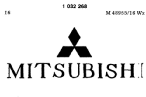 MITSUBISHI Logo (DPMA, 05.11.1980)