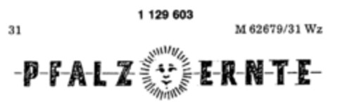 PFALZ ERNTE Logo (DPMA, 03/31/1988)