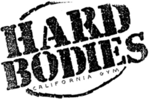 HARD BODIES CALIFORNIA GYM Logo (DPMA, 08.09.1992)