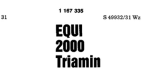 EQUI 2000 Triamin Logo (DPMA, 24.02.1990)