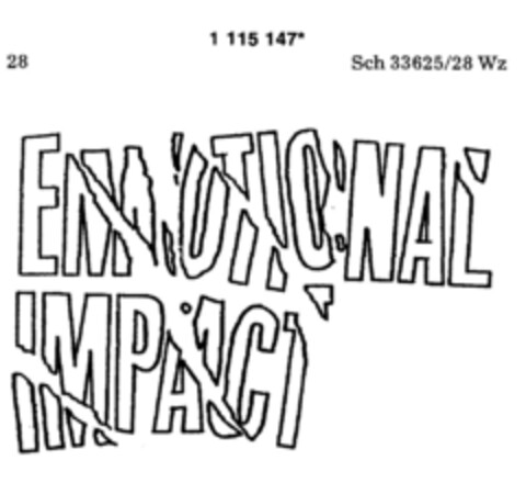 EMUTIONAL IMPACT Logo (DPMA, 08/22/1987)