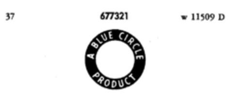A BLUE CIRCLE PRODUCT Logo (DPMA, 17.12.1948)