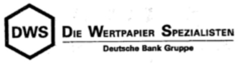 DWS DIE WERTPAPIER SPEZIALISTEN Deutsche Bank Gruppe Logo (DPMA, 23.05.2000)