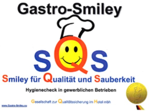 Gastro-Smiley SQS Smiley für Qualität und Sauberkeit Logo (DPMA, 22.11.2010)